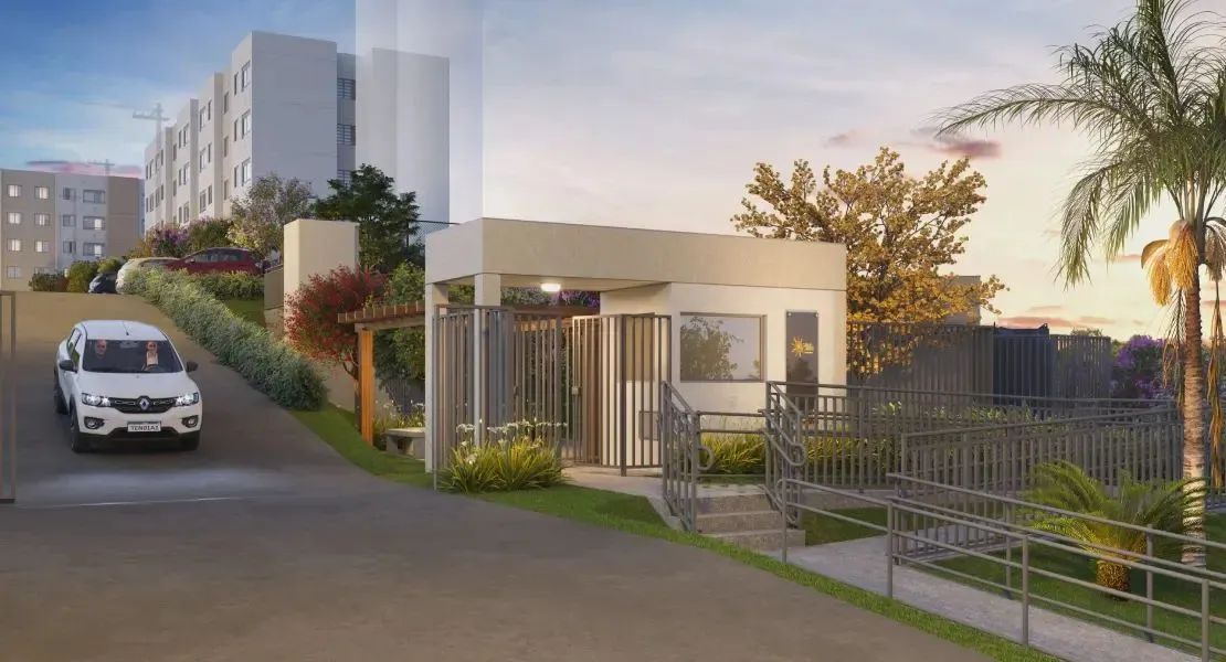 Apartamento Residencial Sol de Camarás possui 2 quartos, sala, cozinha, área de serviço, W