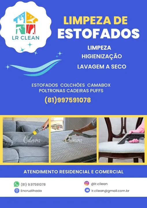 Lavagem limpeza de Estofados