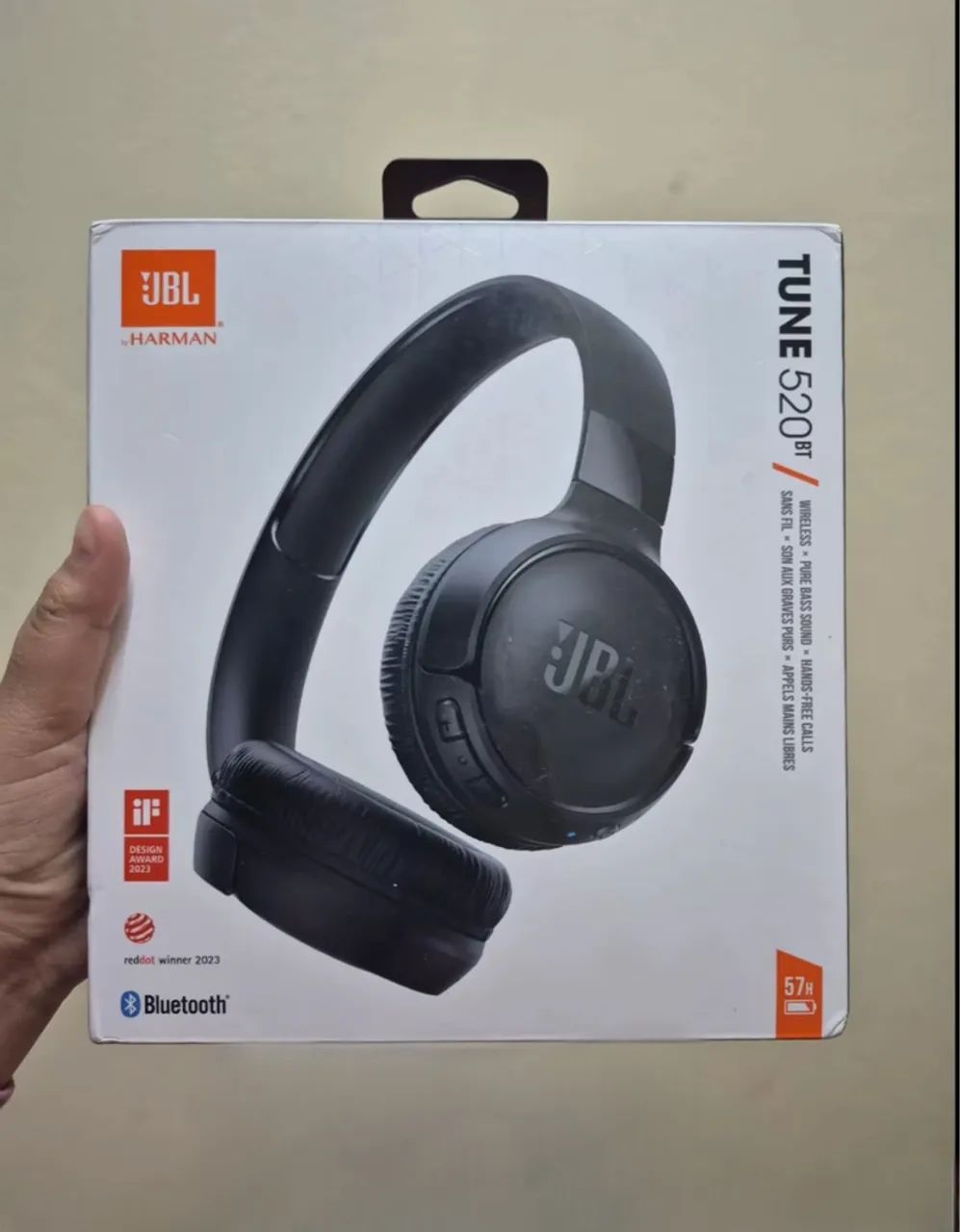 Fone de Ouvido JBL Tune 520BT - Sem Fio - Bluetooth - Novo