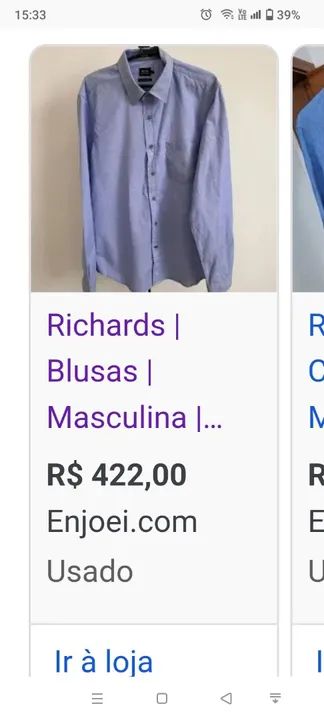 Camisa Social Masculina Manga Comprida Azul Claro NOVA - Foto 5