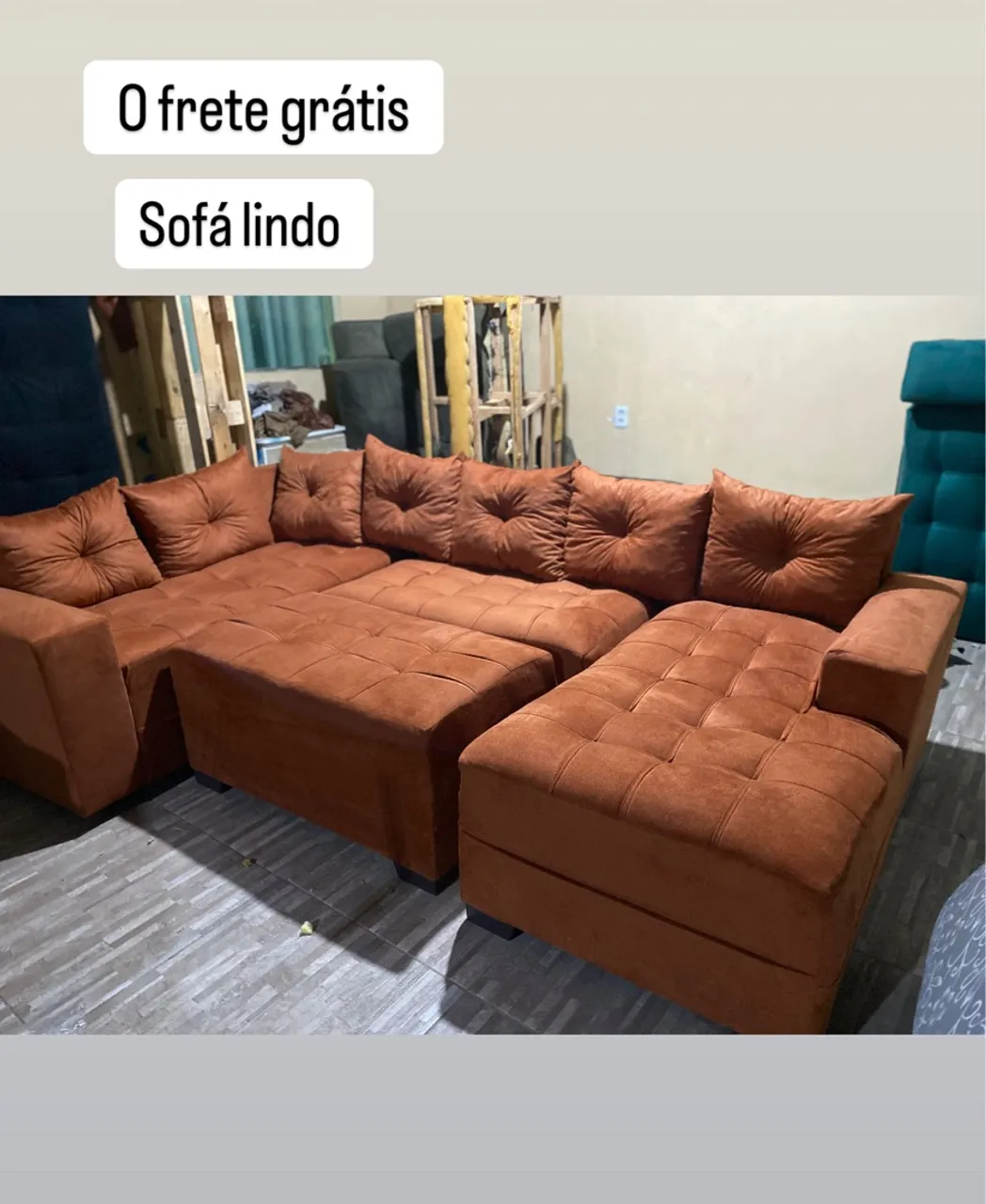 Sofá de canto lindo com frete grátis
