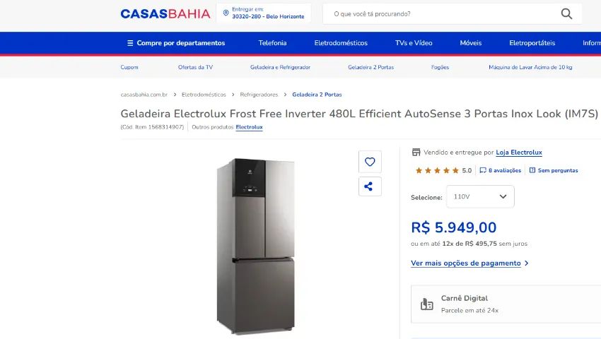 Geladeira Electrolux 3 Portas "Nova" - Foto 6