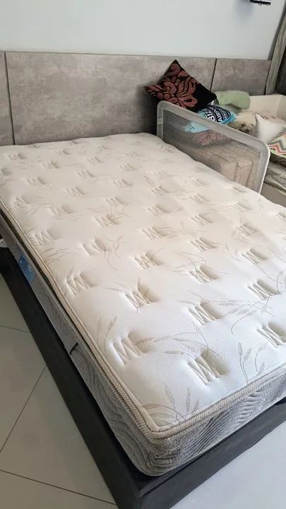 Cama Box Baú Viúva+ Colchão Molas Ensacadas - Pouco Uso, Excelente Estado - Foto 3