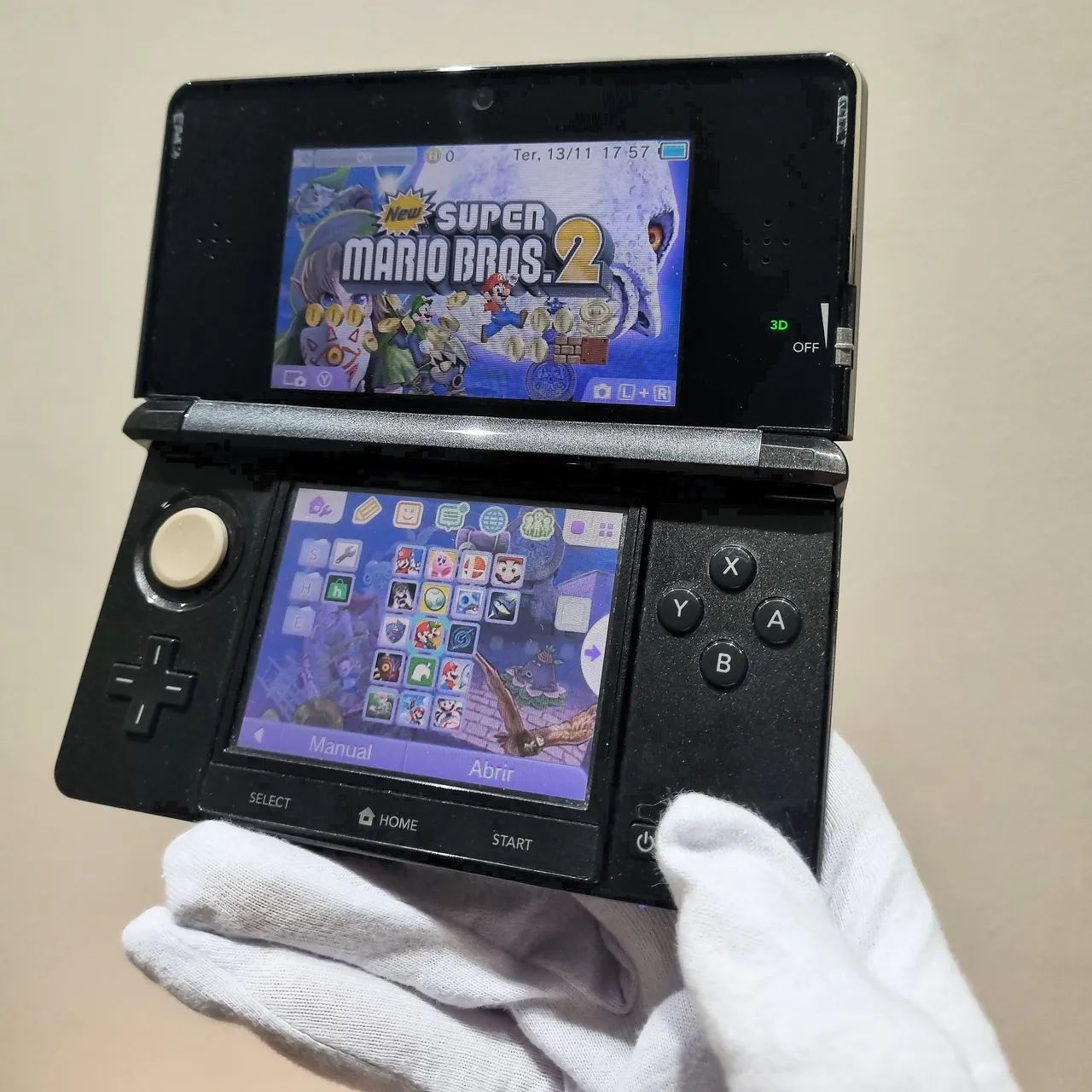 Nintendo 3ds Destravado 64 GB - Lotado de Jogos
