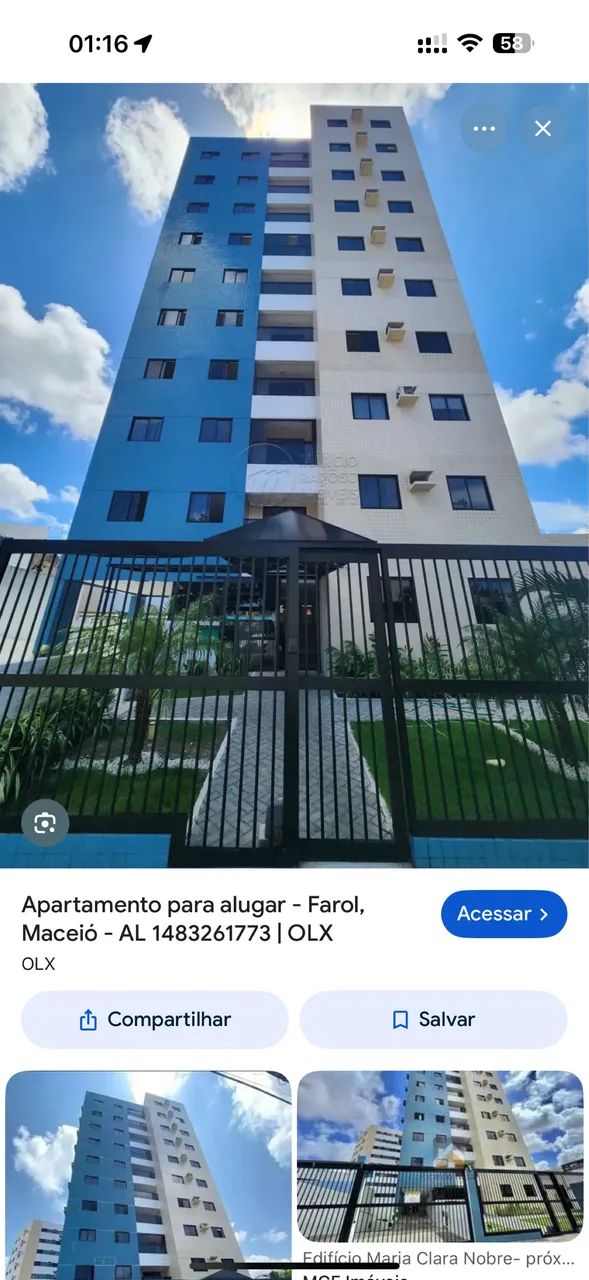 Apartamento quarta e sala mobiliado 