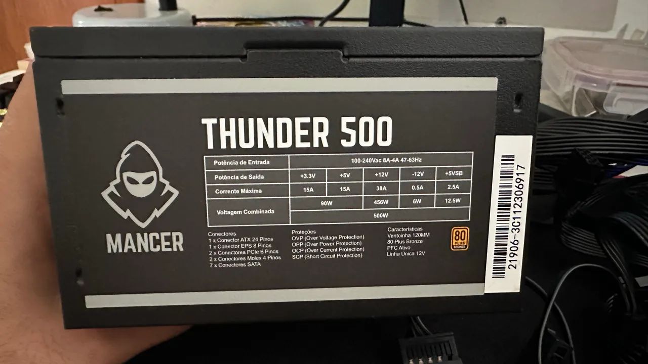 Fonte gamer 500w 80 plus bronze 