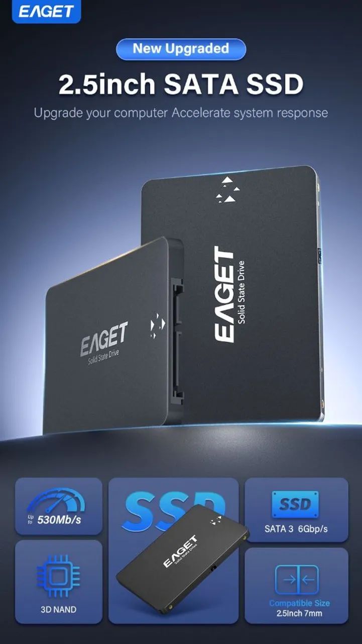 Ssd Sata Eaget 480gb Novo - Foto 2
