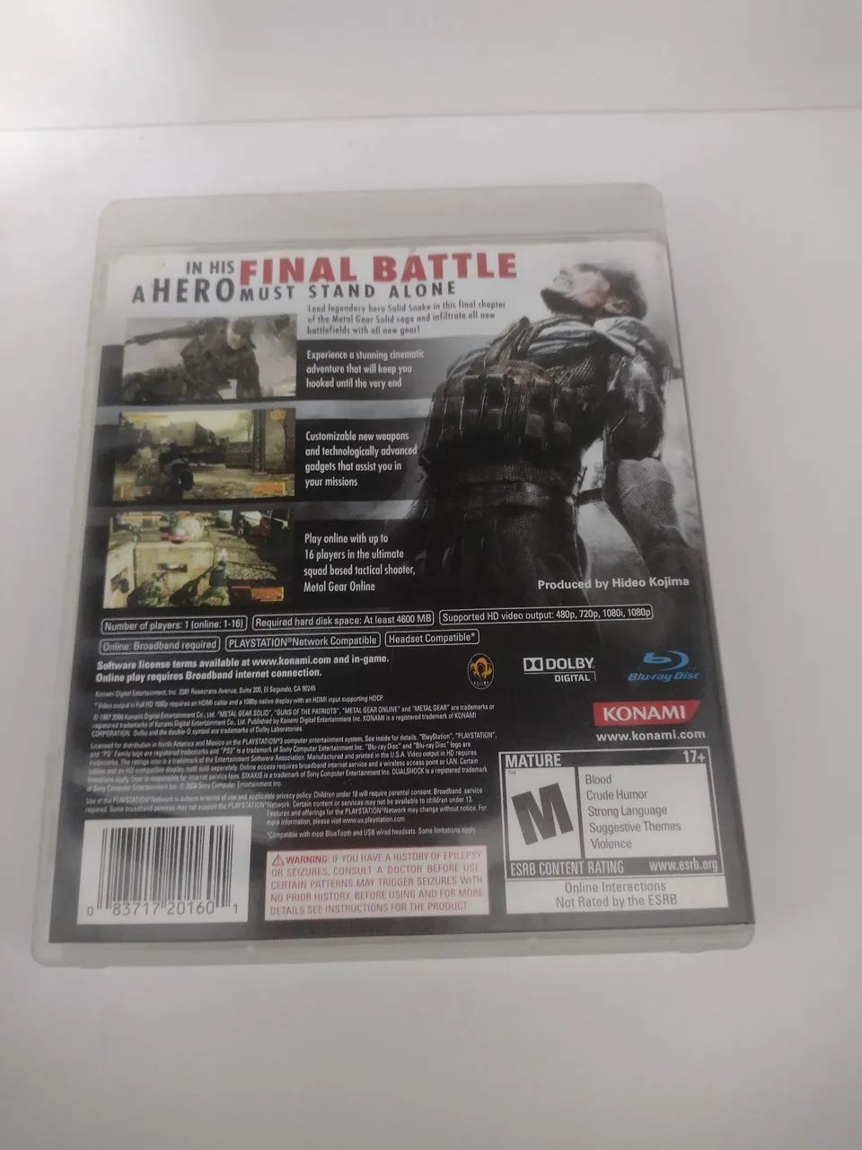 Jogo Play 3 Metalgearsolid 4 - Foto 2