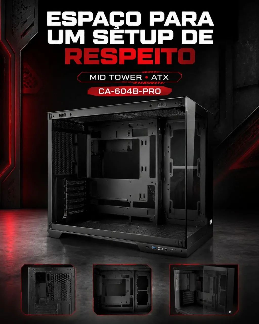 Gabinete Gamer Redragon Wideload Pro - Foto 4