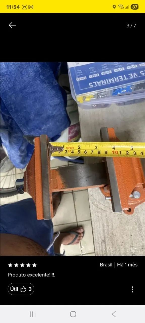 Morsa de bancada com base giratória 5 polegadas  - Foto 3