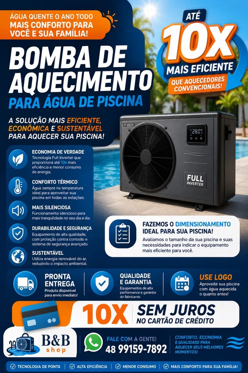 Bomba de calor para aquecimento de água de Piscina