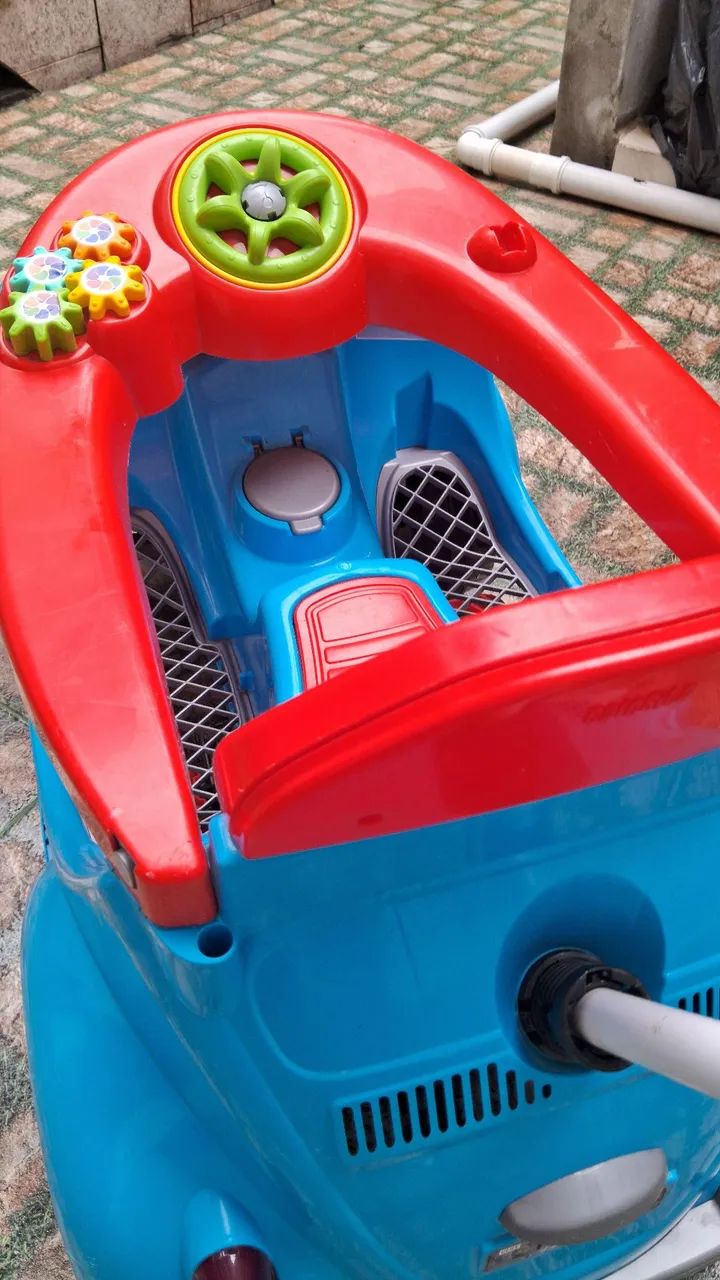 Carrinho Fusca De Passeio Com Pedal 1300 Fouks Calesita Cor Azul - Foto 6