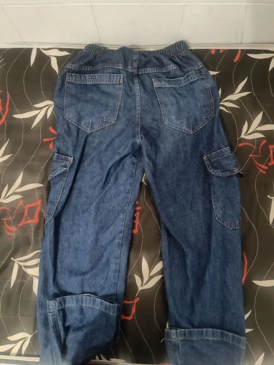 CALÇA CARGO JEANS AZUL MARINHO DAZZLING  - Foto 2