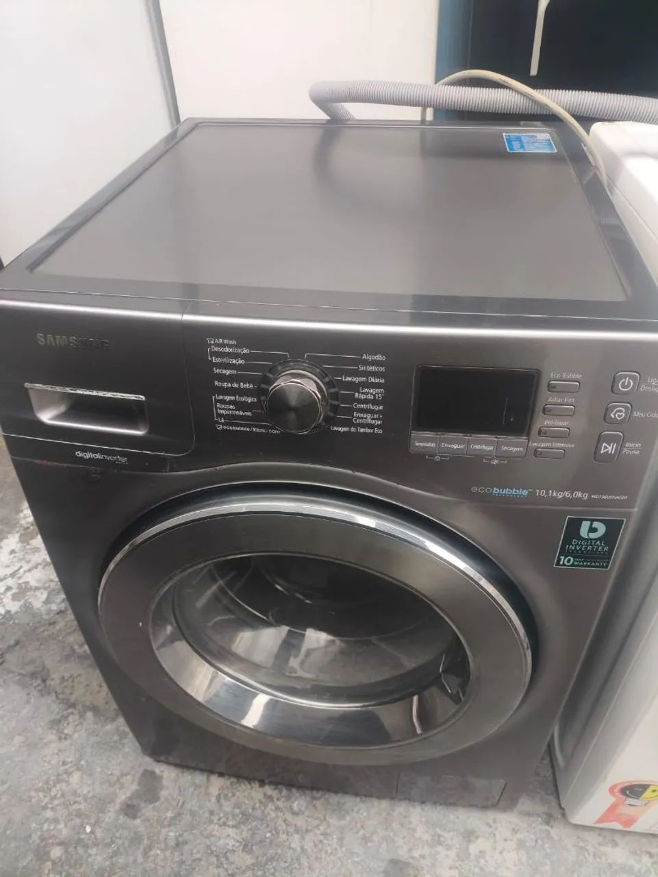 Lava e seca Samsung inox funcionando!