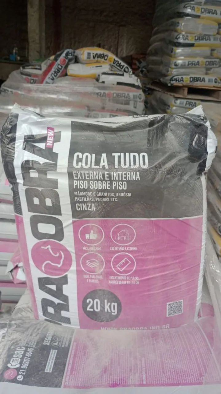 Argamassa PraObra Cola tudo cinza 