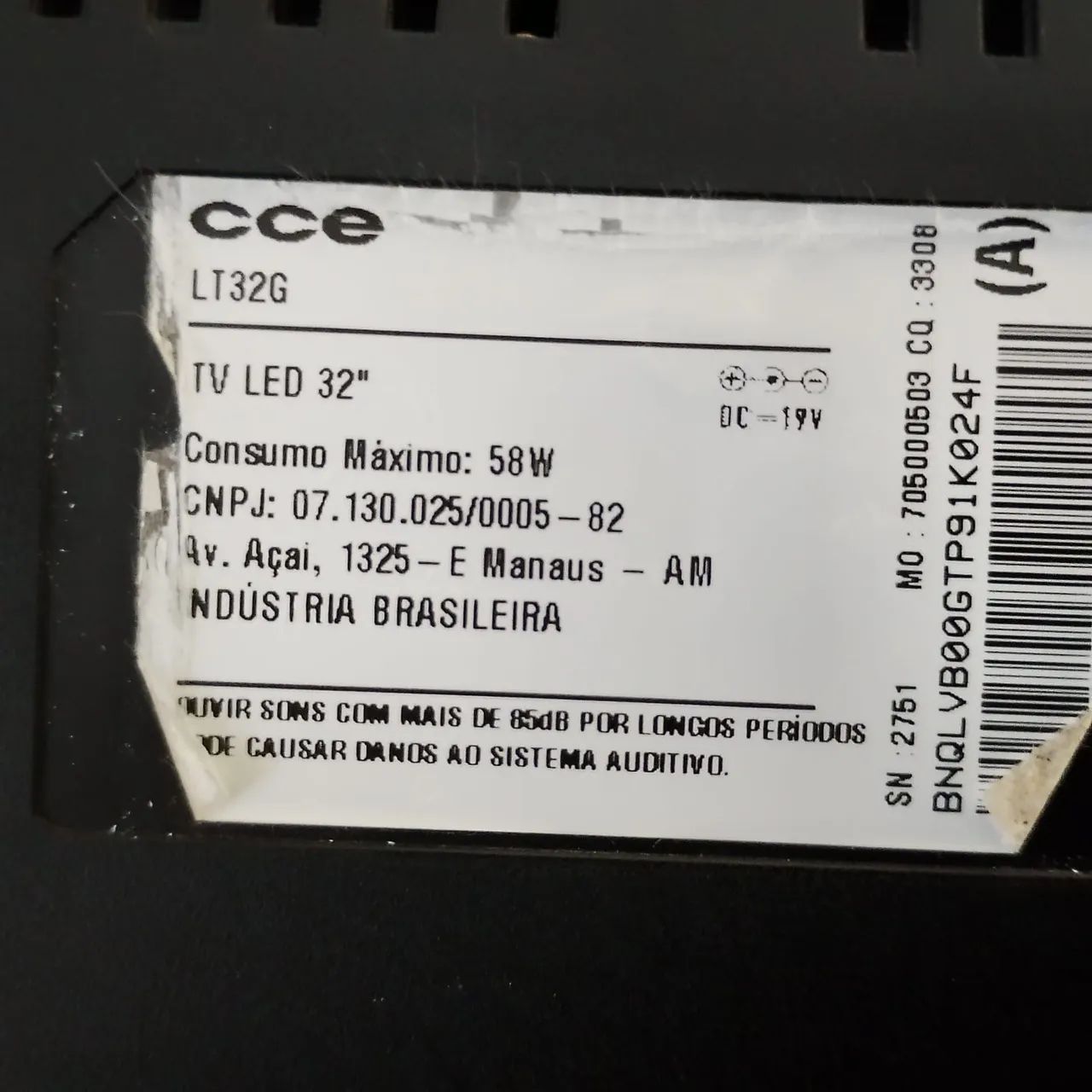 Tv CCE 32 polegadas sem fonte com defeito  - Foto 2