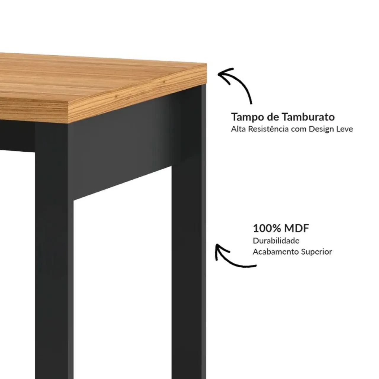 Mesa em L  com gaveteiro 100% mdf - Foto 3