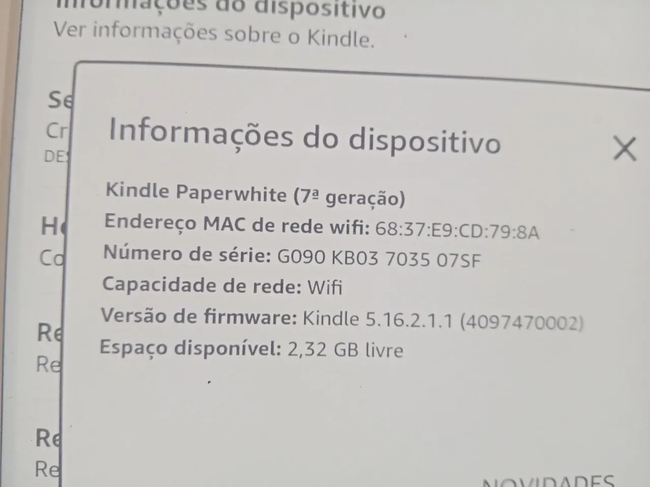 Kindle Paperwhite 7 Branco, cabo, 310 luvros - Foto 2