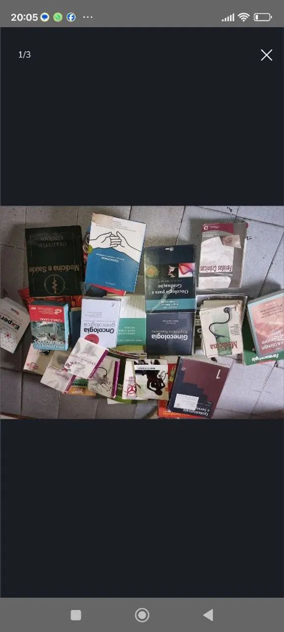 kit de livros na area da saude