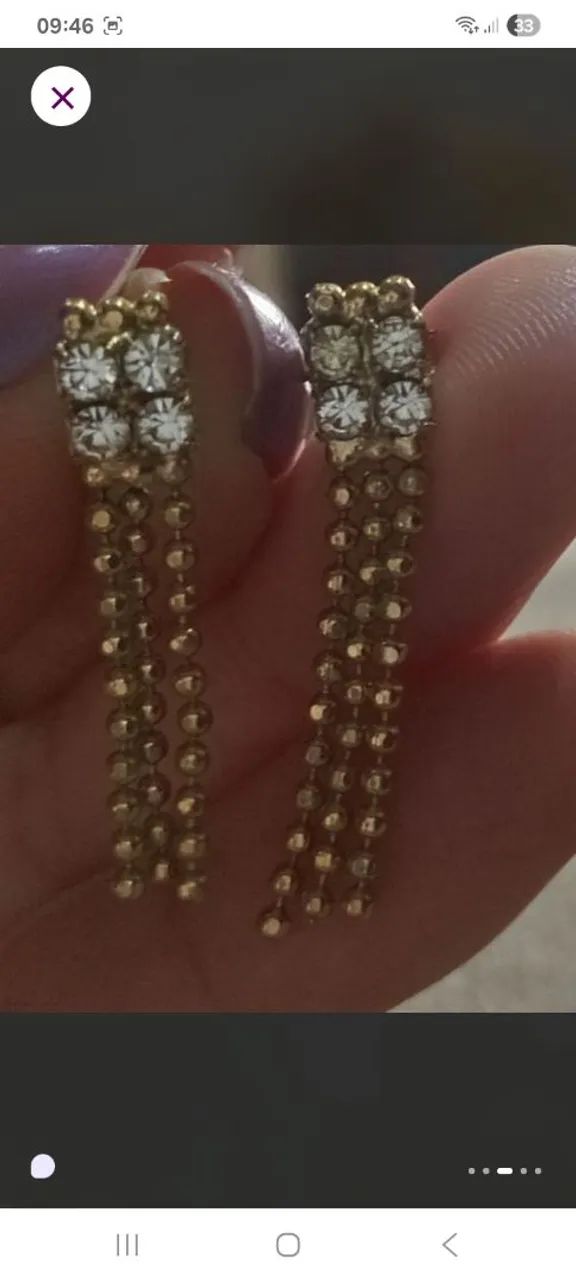 Brinco Bijuterias dourado - Foto 3