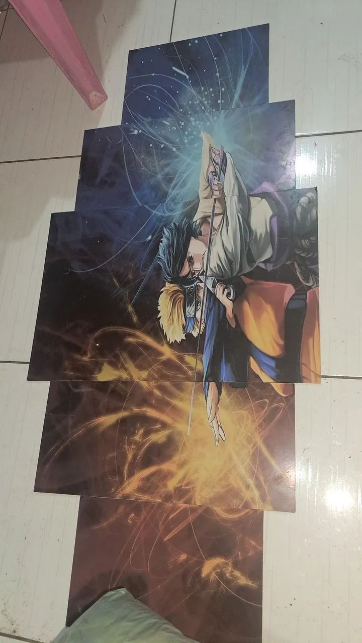 Placa Decorativa Naruto e Sasuke - Foto 2