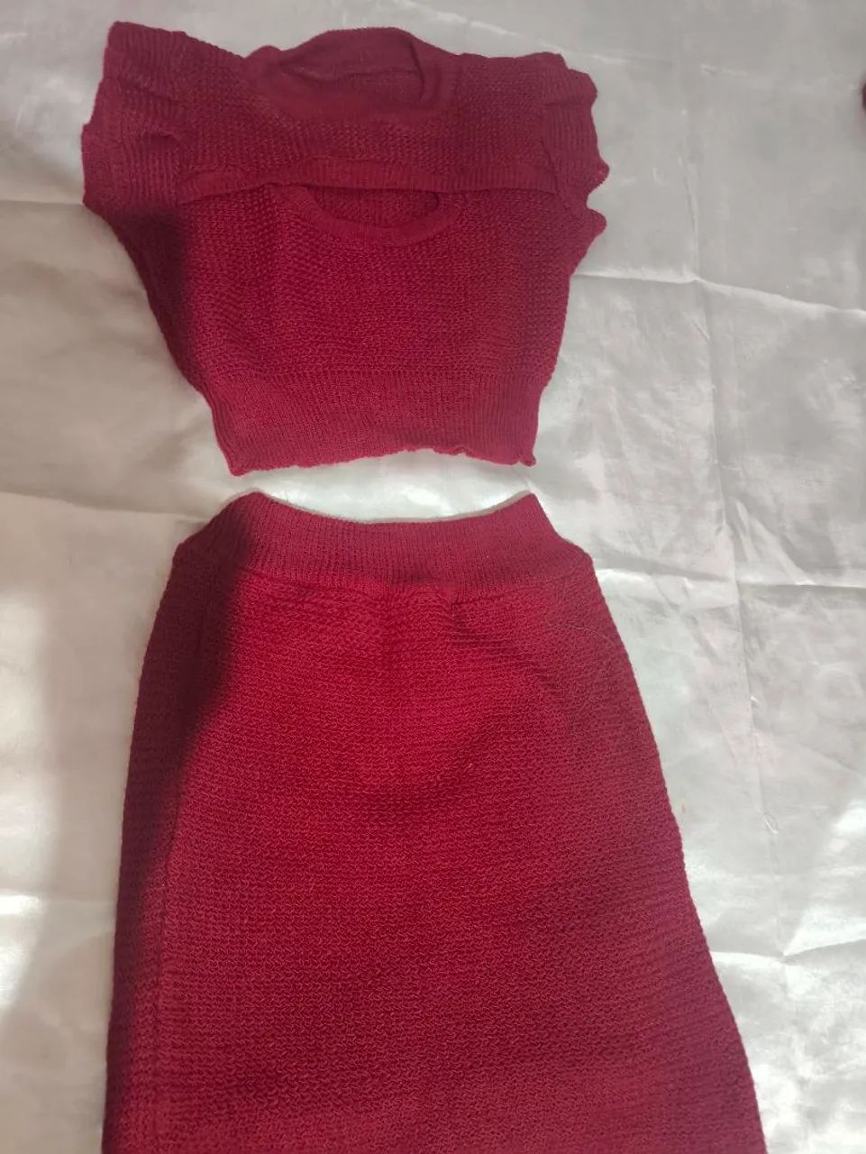 Conjunto crochê marsala - Foto 2