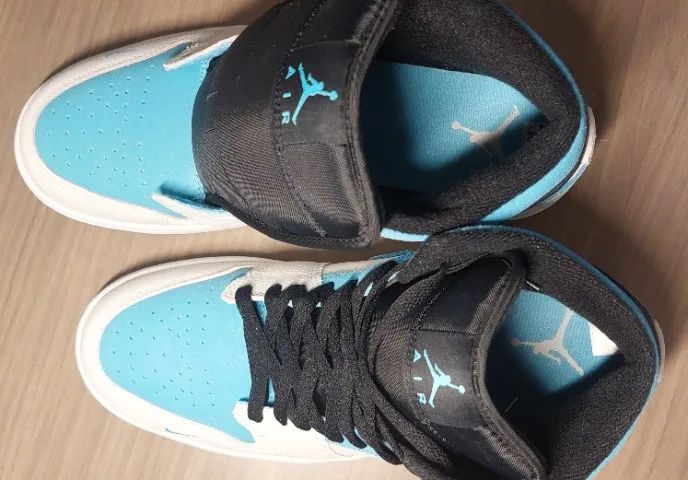 NIKE Air Jordan 1 MID Blue Chill BR42 - Foto 4