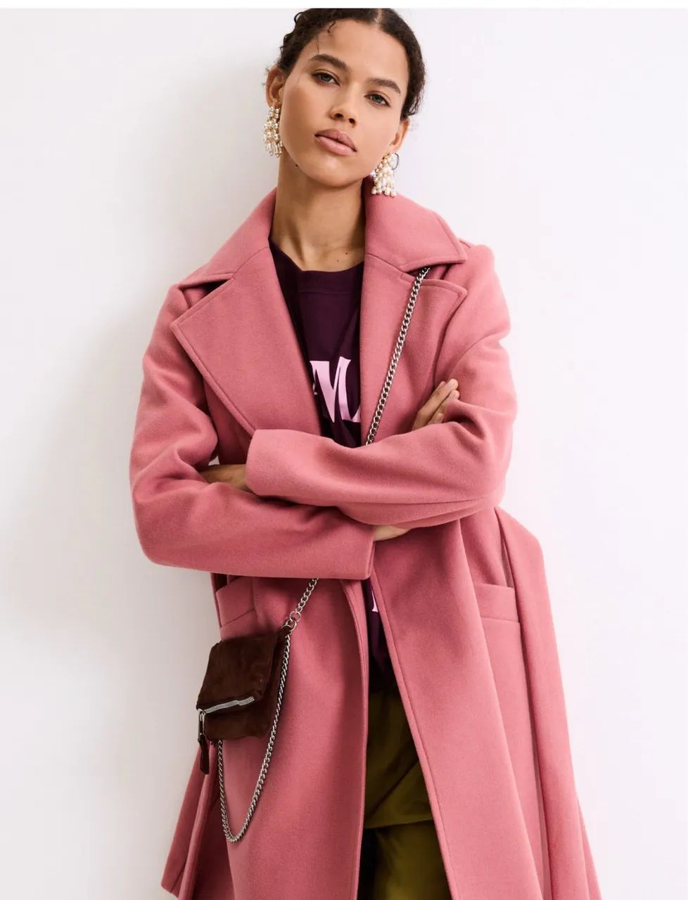 Sobretudo rosa tamanho m - Foto 4