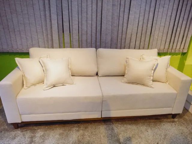 ? SOFÁ DENVER LUXO + BRINDE ALMOFADAS PÉS RETRO ? PAGA NA ENTREGA? - Foto 3