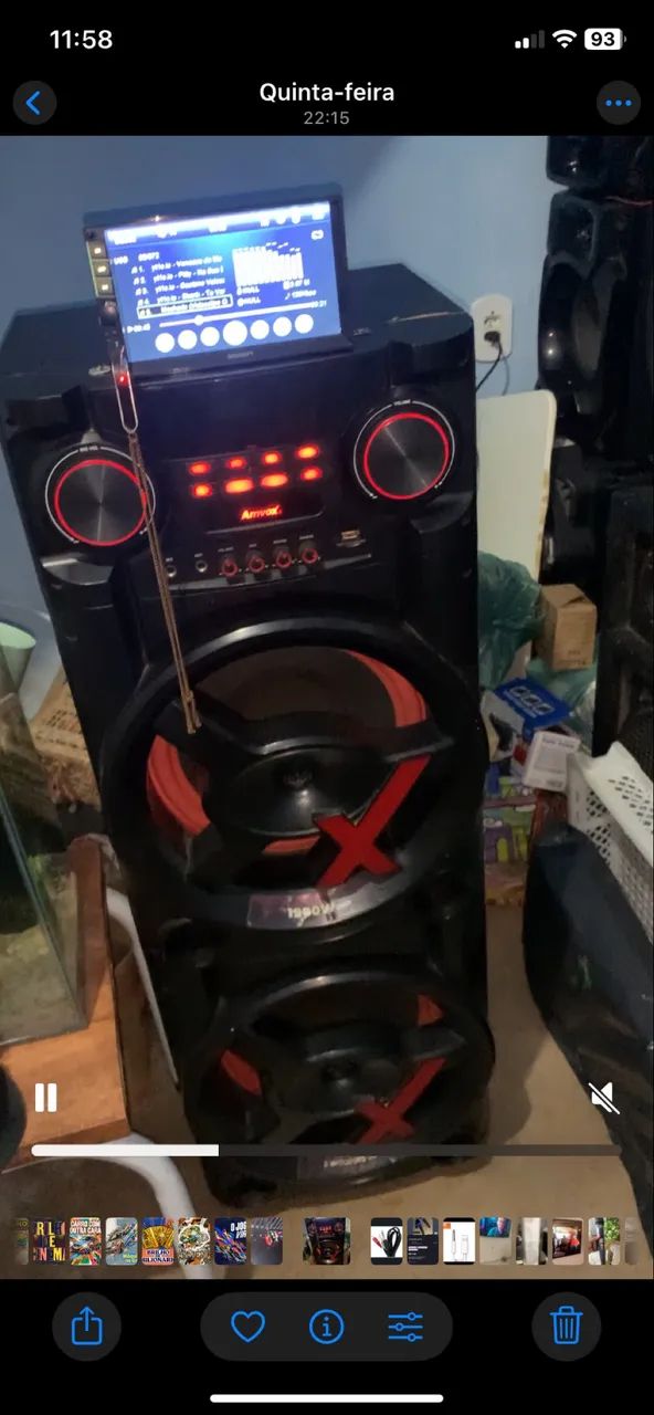 Caixa amplificada com multimídia torre 1900 watts - Foto 2