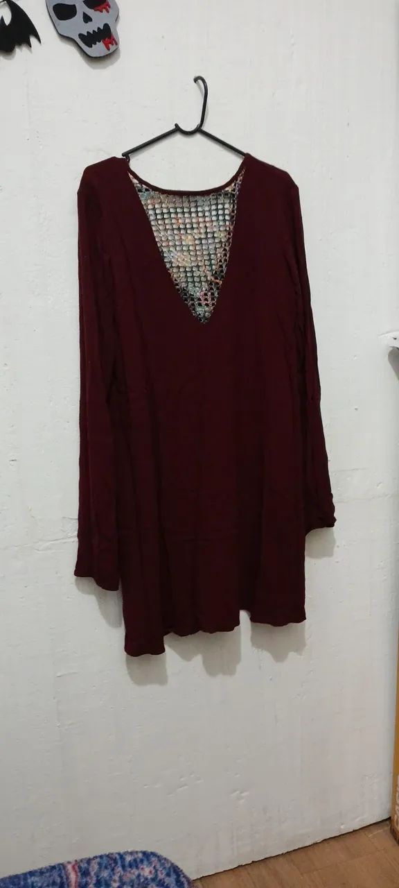 Vestido Boho Hippie vinho