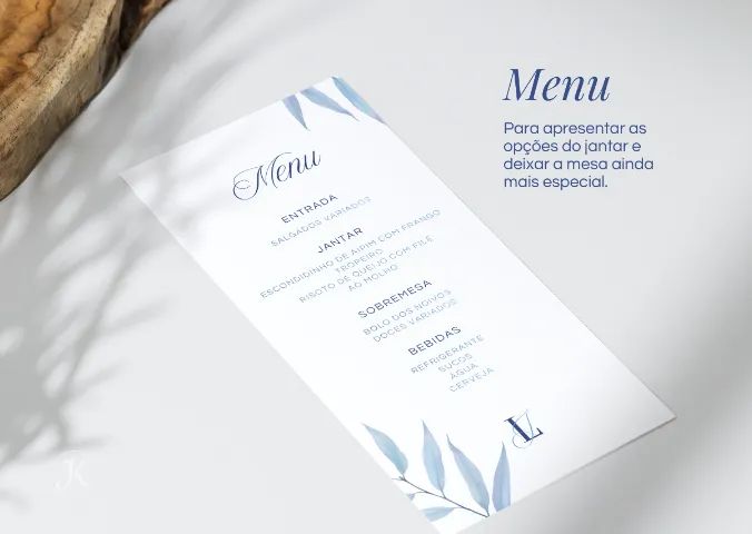 Kit Papelaria Digital para Casamento | Convite + Manual + Menu + Tag - Foto 4