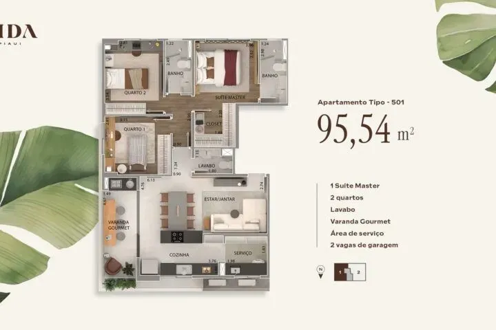 PLANTA 95m²