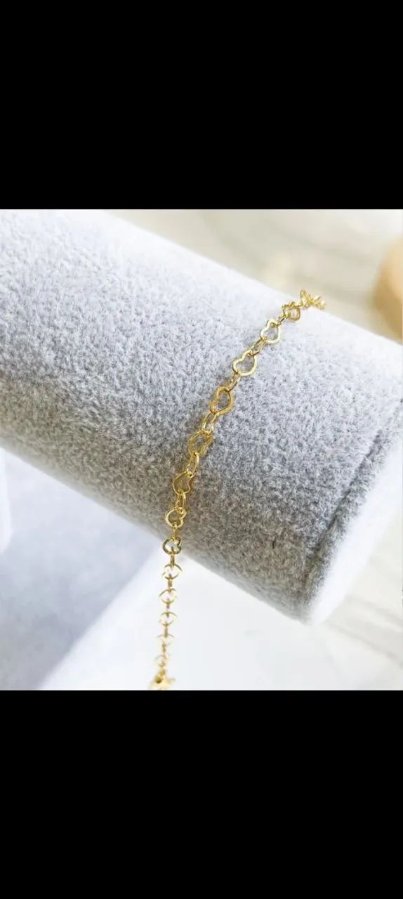 Pulseira elos de coração 