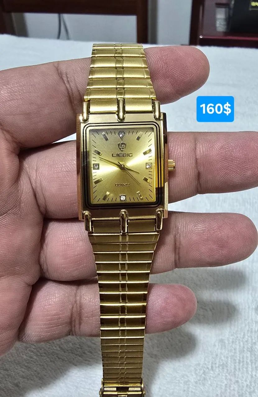 Relógio feminino da Liebig dourado original  - Foto 3
