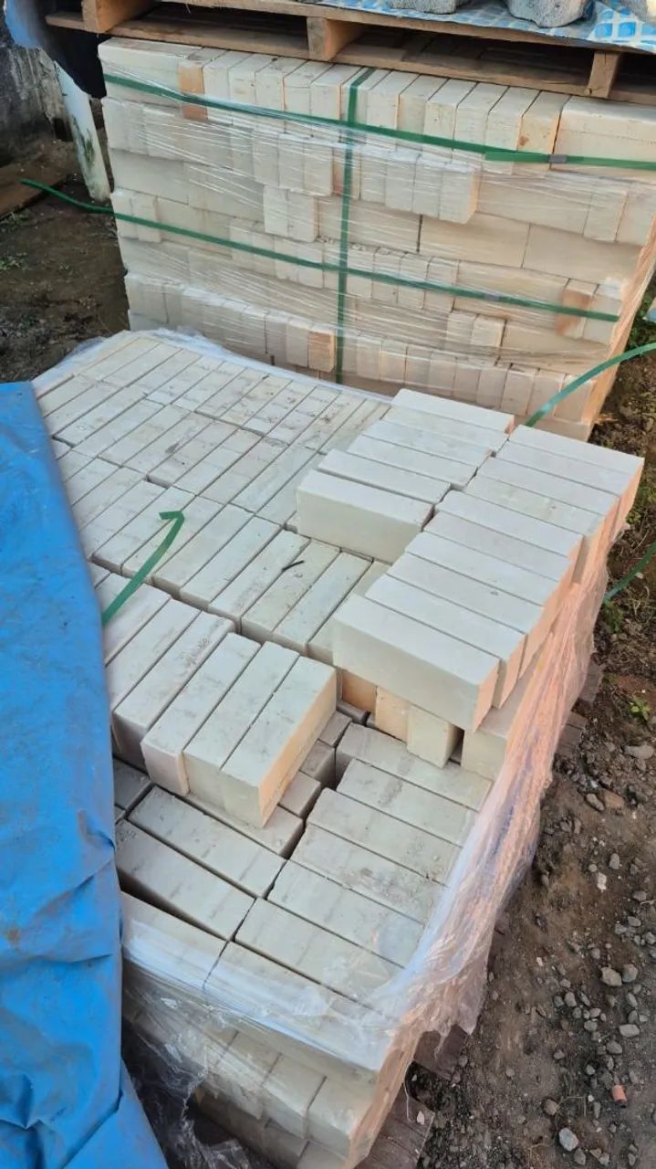 tijolinhos maciços para churrasqueira, vermelho , branco ou mesclado  - Foto 6