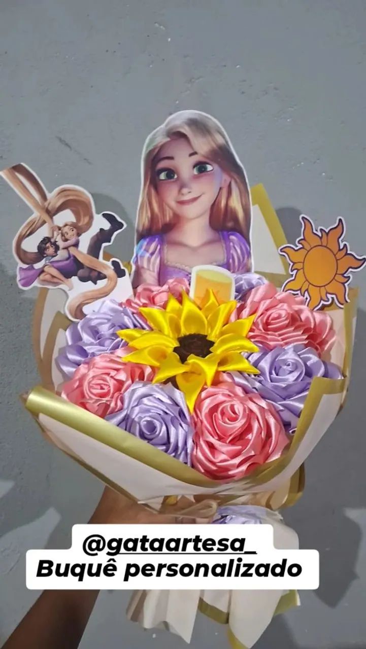 Buquê princesa Rapunzel - Foto 2