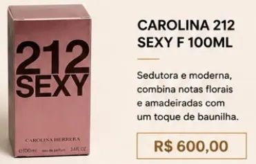 Perfume Carolina 212 Sexy 100ml