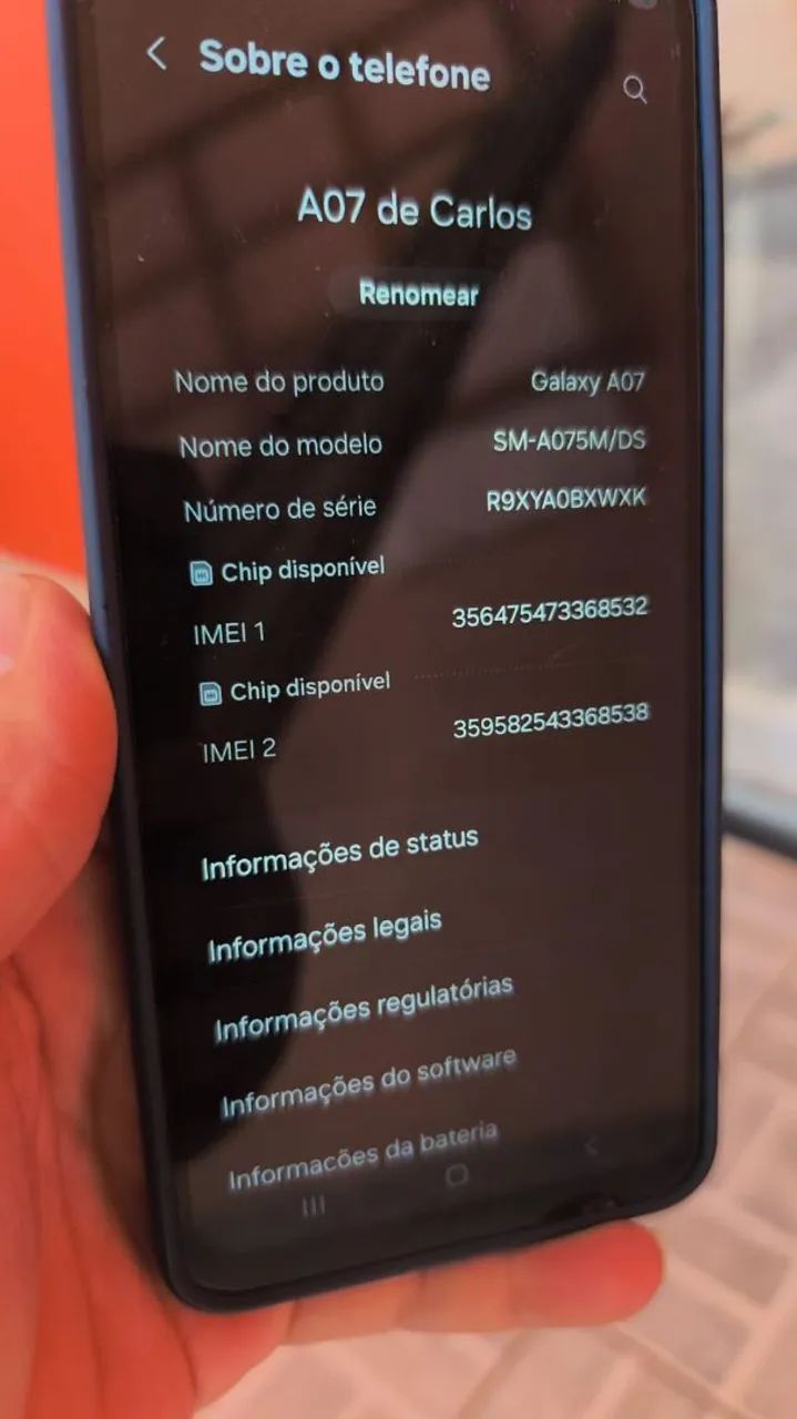 Vendo celular Samsung Galaxy A07 265 GB
