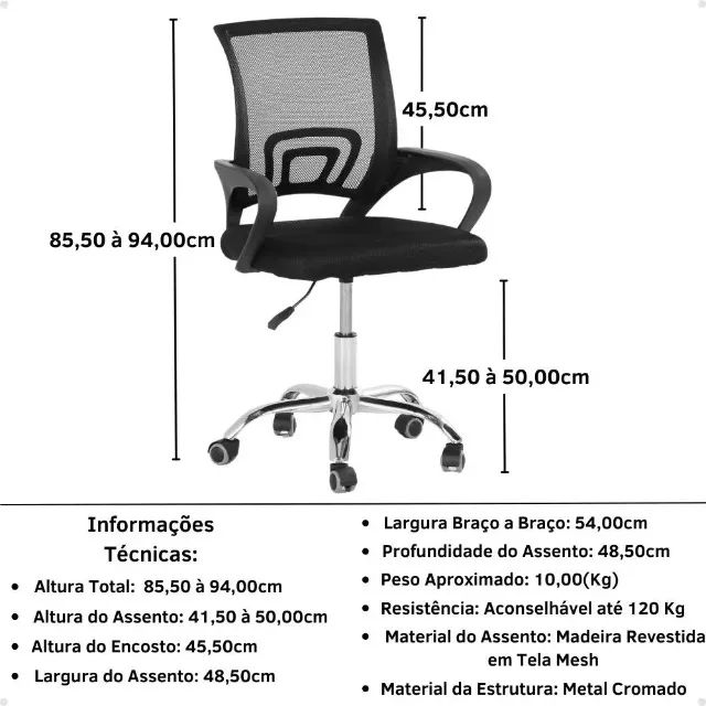Cadeira Escritório Giratória - Foto 2
