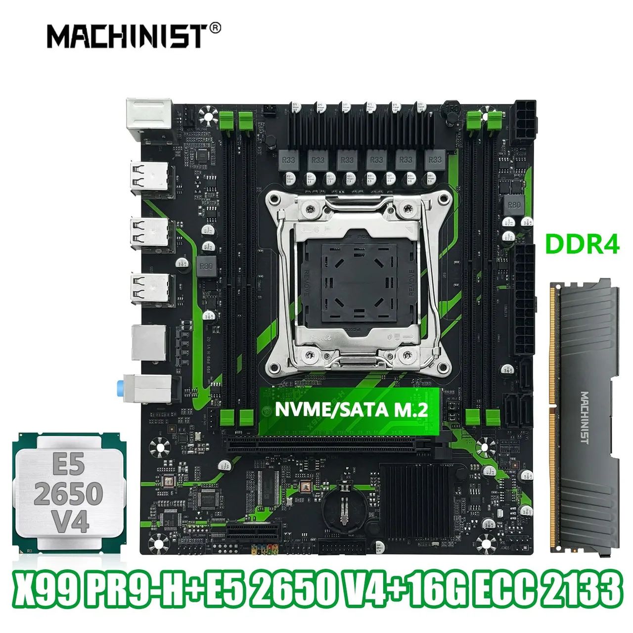 Kit Xeon 2650 v4 + rx 550