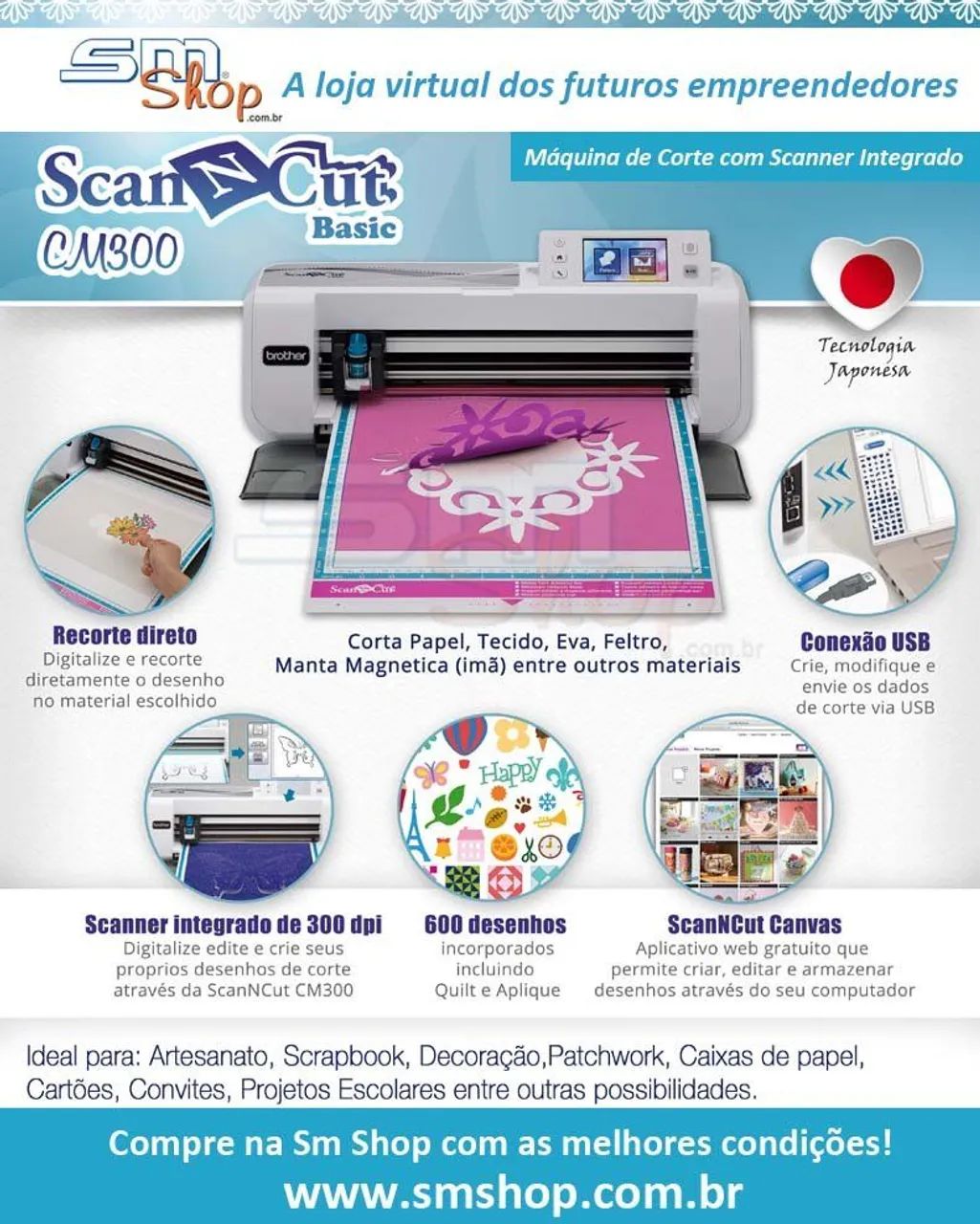 Plotter De Recorte Brother Cm300b Scanncut C Scanner, Bivolt (Usado)