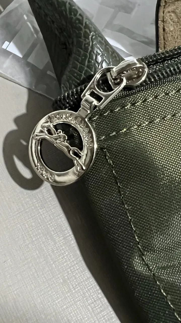 Bolsa LONGCHAMP verde militar g - Foto 2