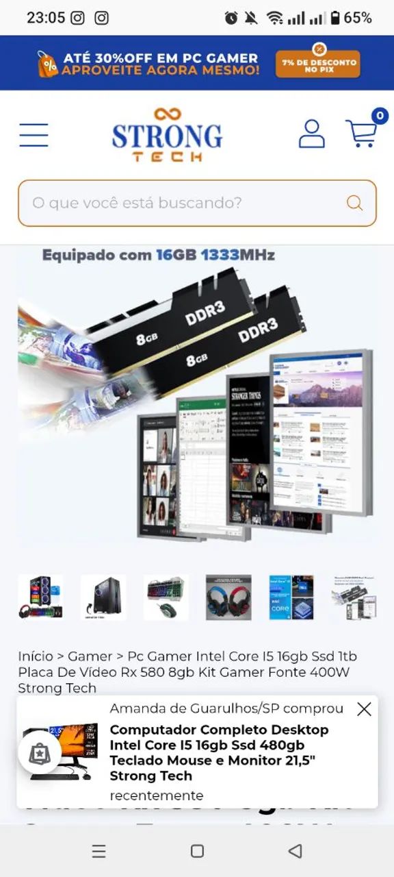 Computador gamer com placa de vídeo novo  - Foto 5
