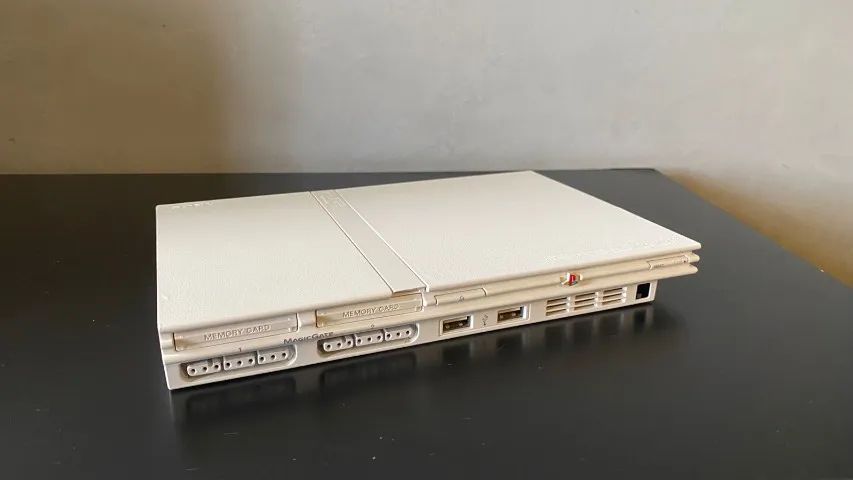 PlayStation 2 Slim Branco - Ceramic White Desb. Leitor Funcionando!