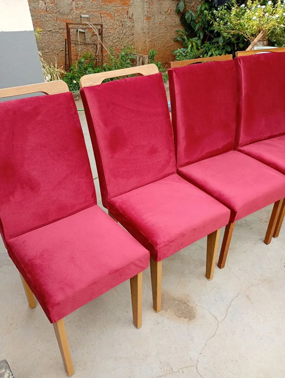 4 cadeiras tecido veludo novo entrego  - Foto 2