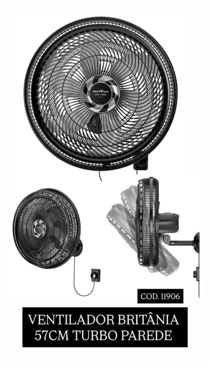 Ventilador Britânia Parede 57cm