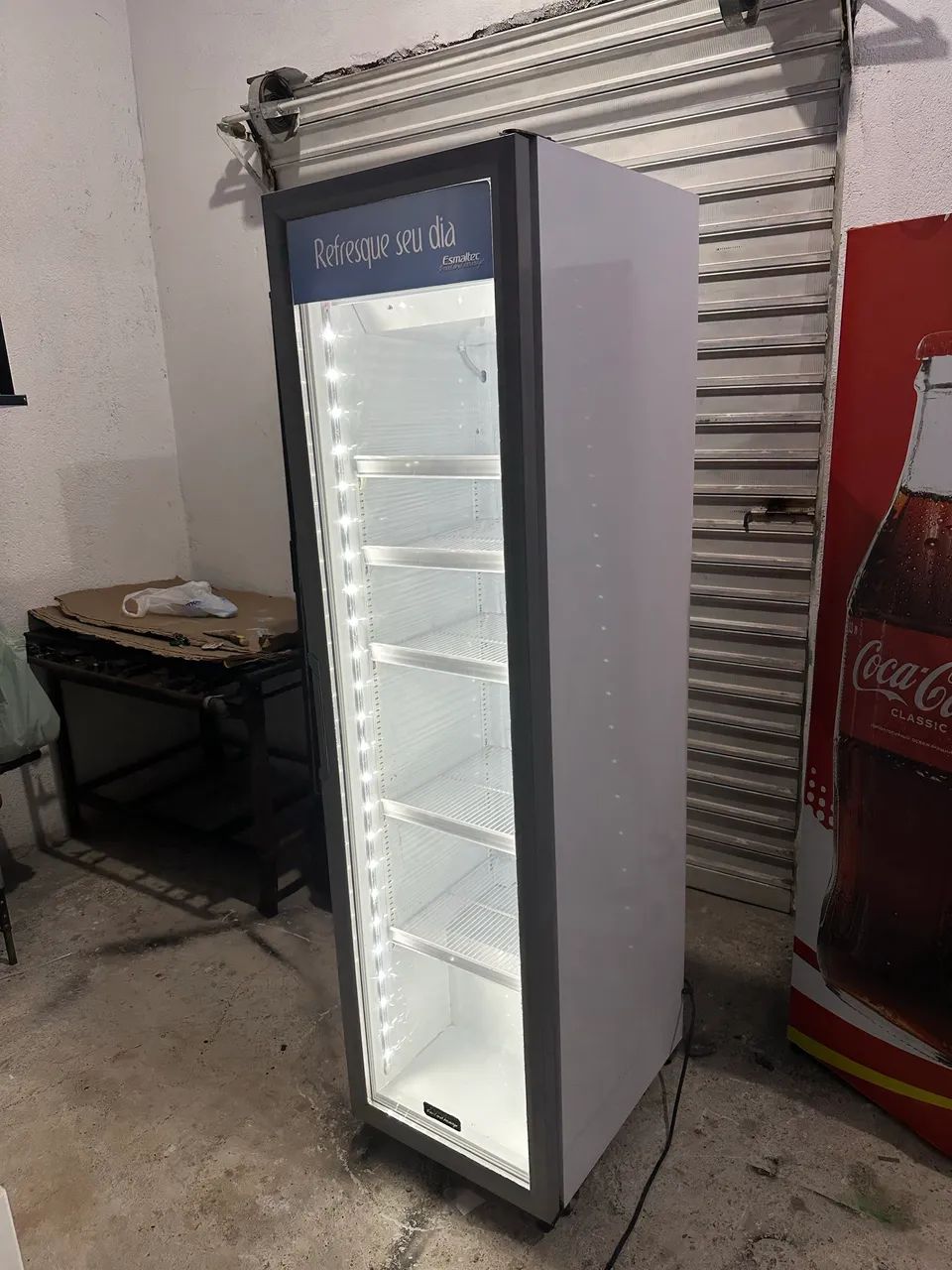 Refrigerador Esmaltec tampa vidro Semino vu