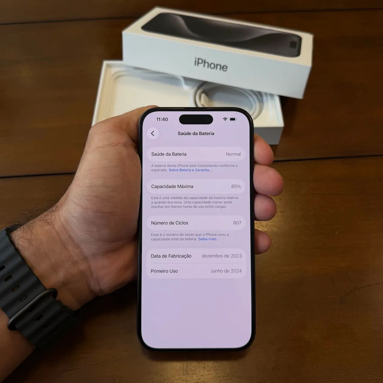 iPhone 15 Pro 128 GB - Bateria 85% - Foto 5