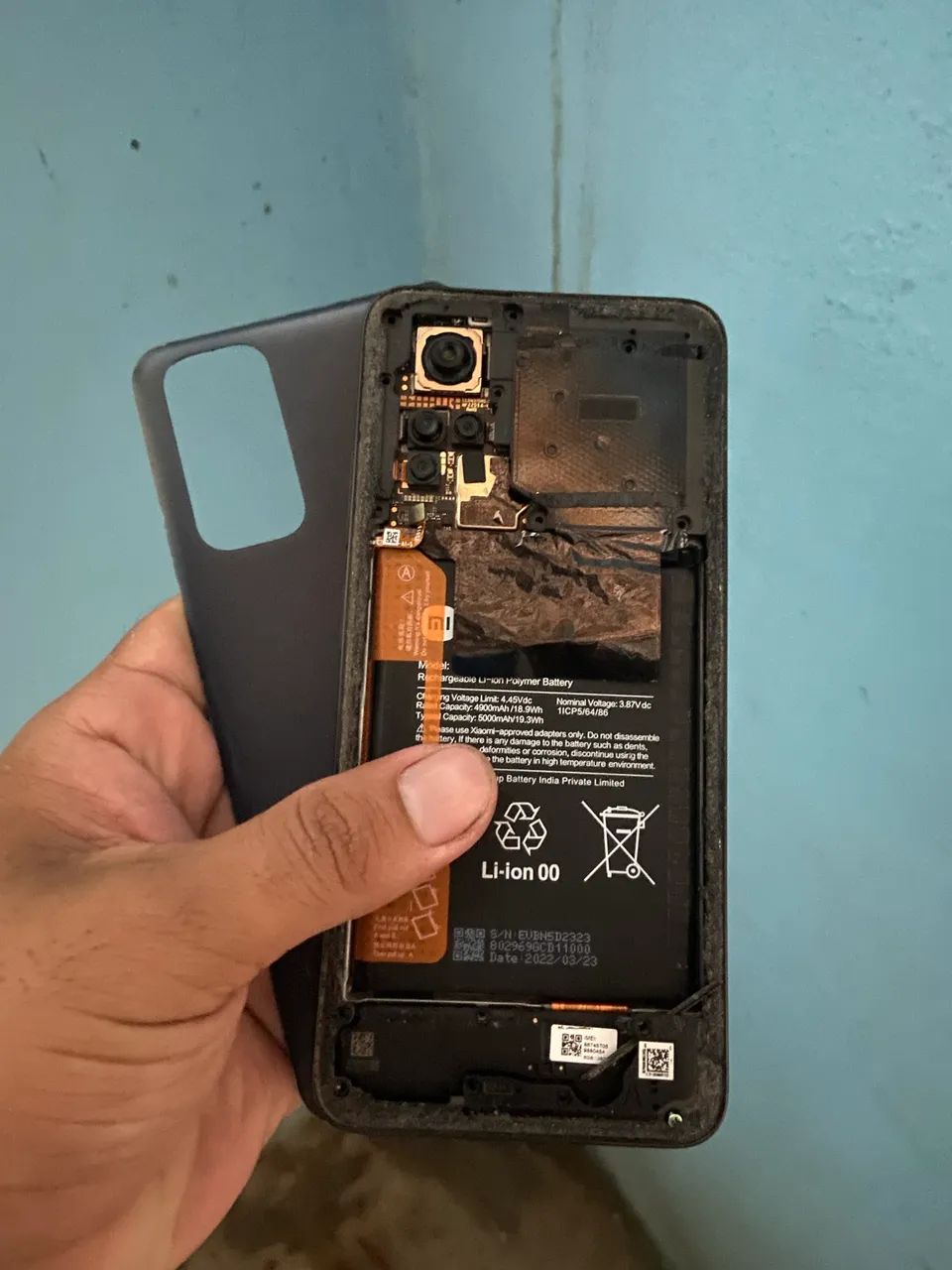 Note 10s retirada de peça 